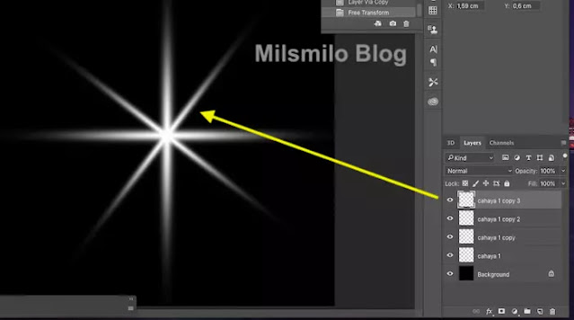 Cara membuat efek cahaya bintang di photoshop