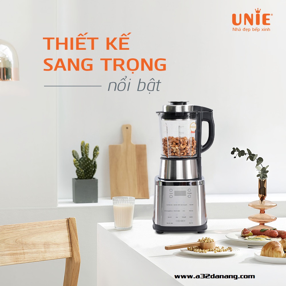 Máy làm sữa hạt UNIE V8S  thiết kế sang trọng