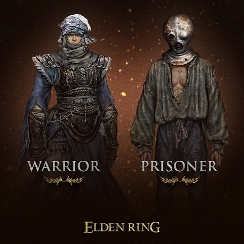 le visuel des 4 premières classes de Elden Ring