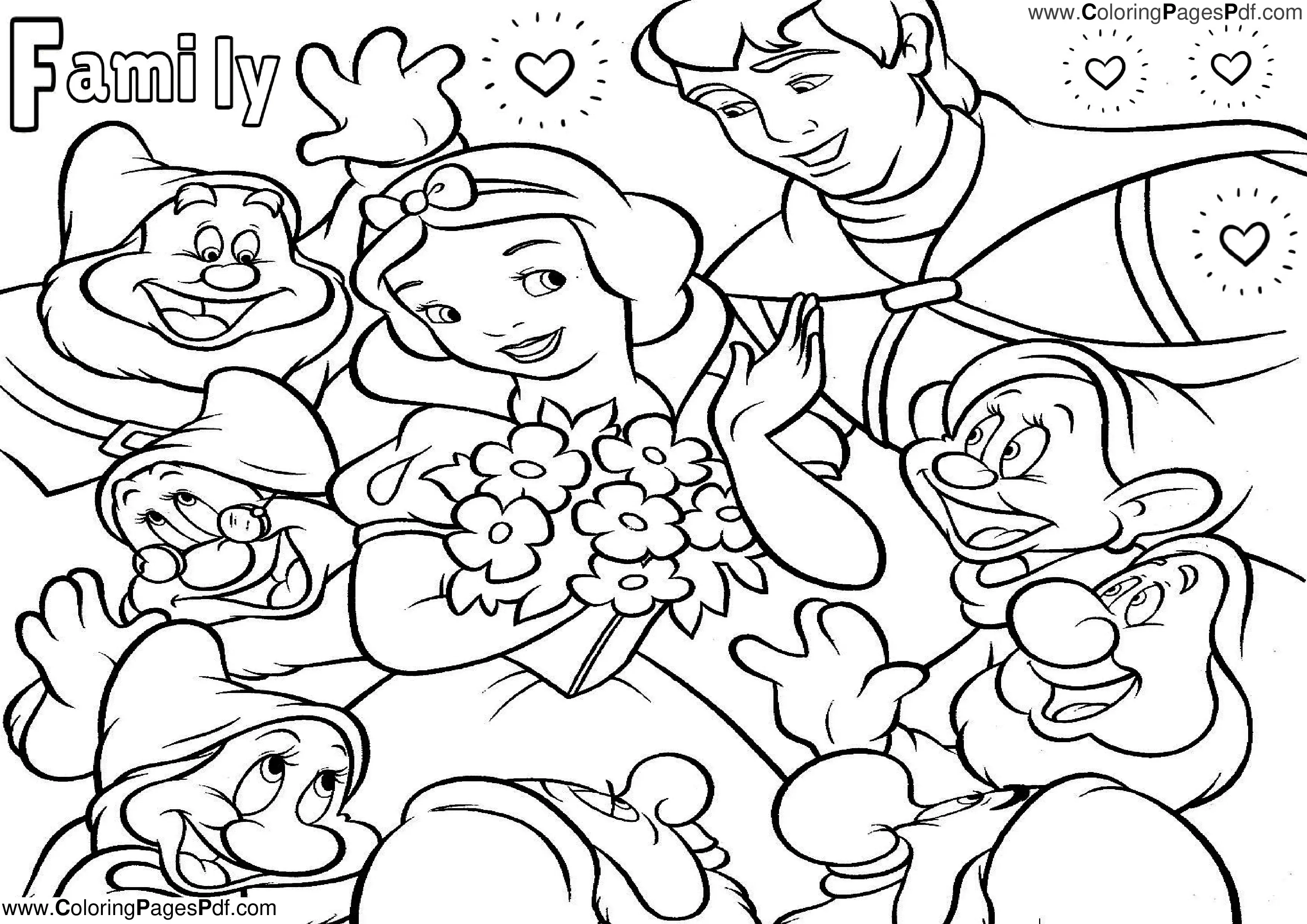 Snow White coloring page