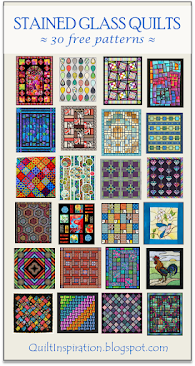 free patterns! stained glass quilts (CLICK!)