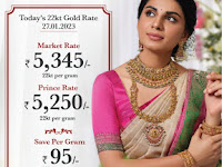 Today's Rate-Morning-22Kt Gold-Rs.5250/Gm; Silver-Rs.74.60Gm. Jan 28 2023