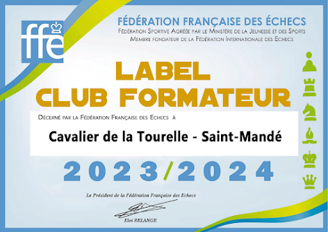 Le Cavalier de la Tourelle club formateur depuis 2009