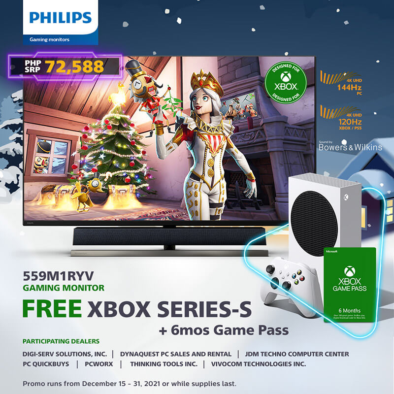 Philips unveils holiday bundle for Momentum 559M1RYV monitor with free Xbox Series S