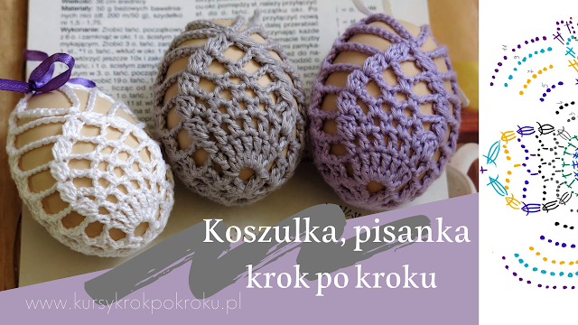 Jajeczko zawieszka z koronki, na szydełku cz.4 - KROK PO KROKU + VIDEO TUTORIAL