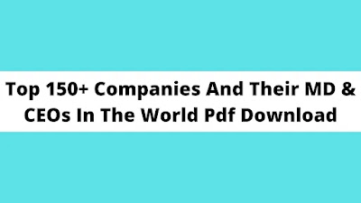 2022 Name Of CEOs Of Popular Companies In Pdf