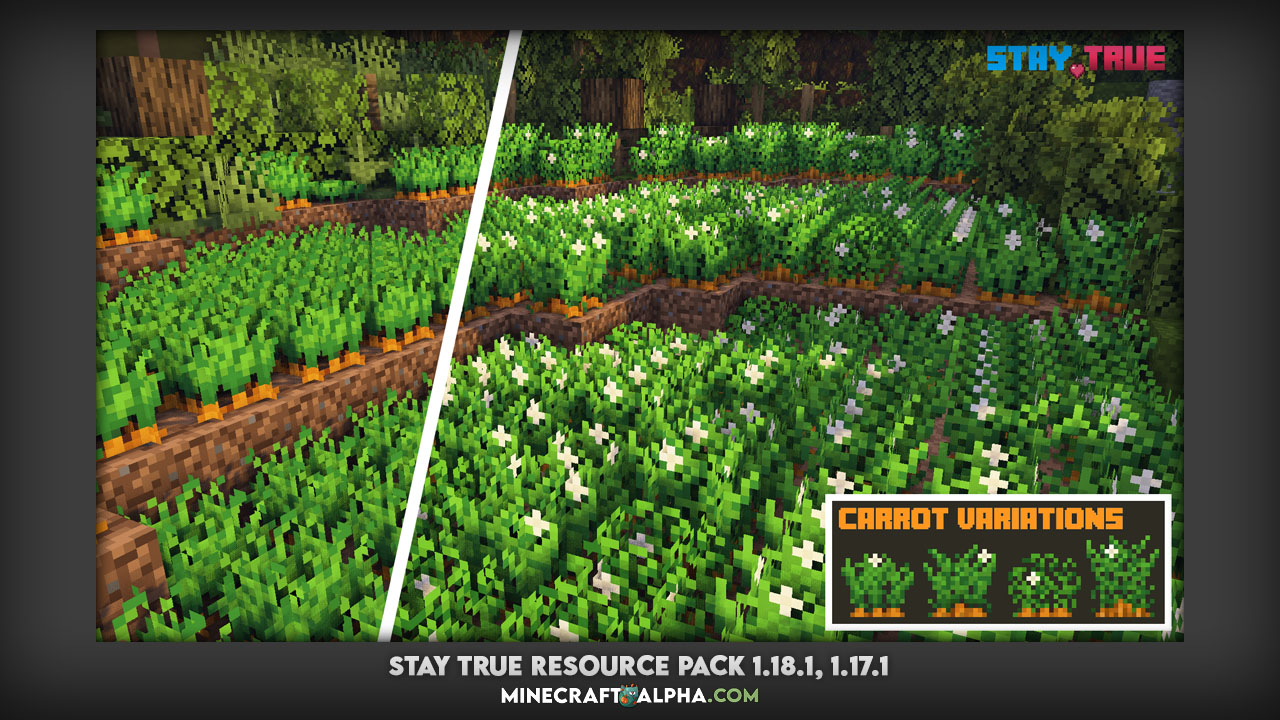 Stay True Resource Pack 1.18.1, 1.17.1 (Visual Remastered Default Minecraft Textures)