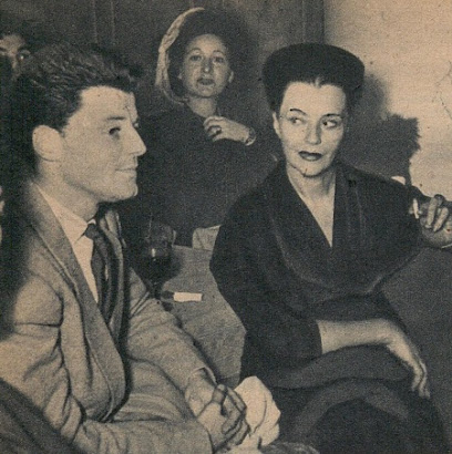 Gérard Philipe et sa mère au club Pierre Dudan