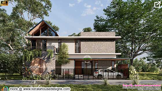 2500 square feet 3 bedroom tropical Kerala home design 2022