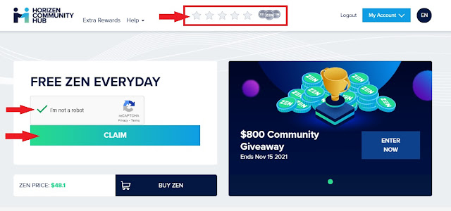 horizen faucet