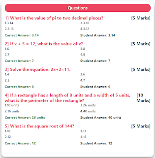 online exam portal student answers img