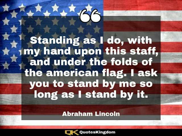 Abraham Lincoln leadership quote. Famous Lincoln quote. Standing as I do, with my hand ...