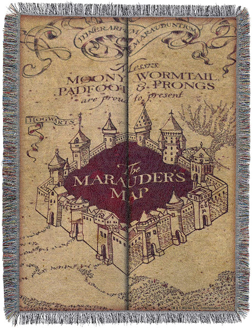 The Marauder's Map Throw Blanket