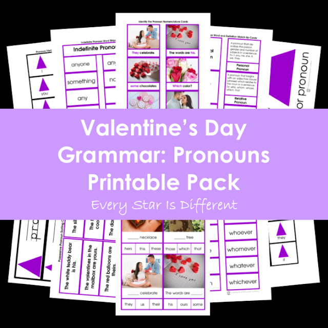 Valentine's Day Grammar: Pronouns Printable Pack