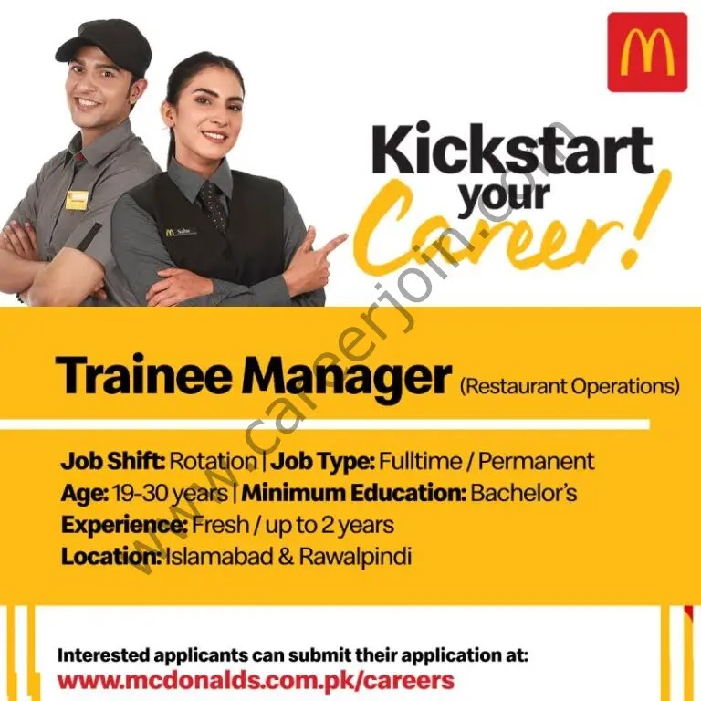 Jobs in McDonald’s Pakistan