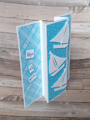 Lets set sail stampin up simple fun fold card