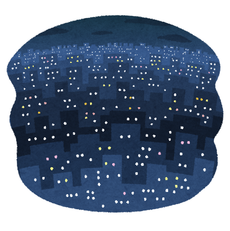 夜景のイラスト かわいいフリー素材集 いらすとや