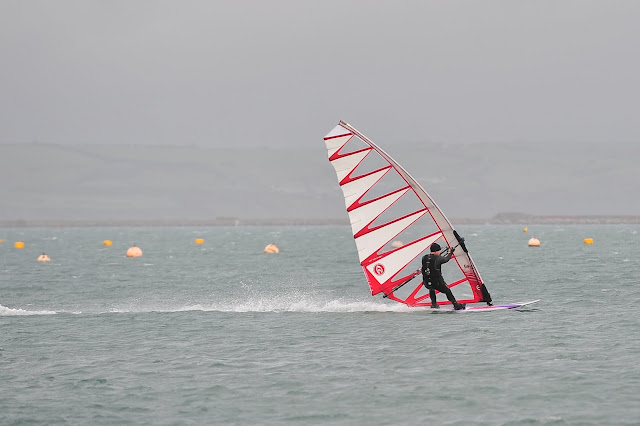 Hot Sails GPS 7.3, 35cm Type S Black Project Fin, Exocet RS2, Lea Spencer, portland harbour