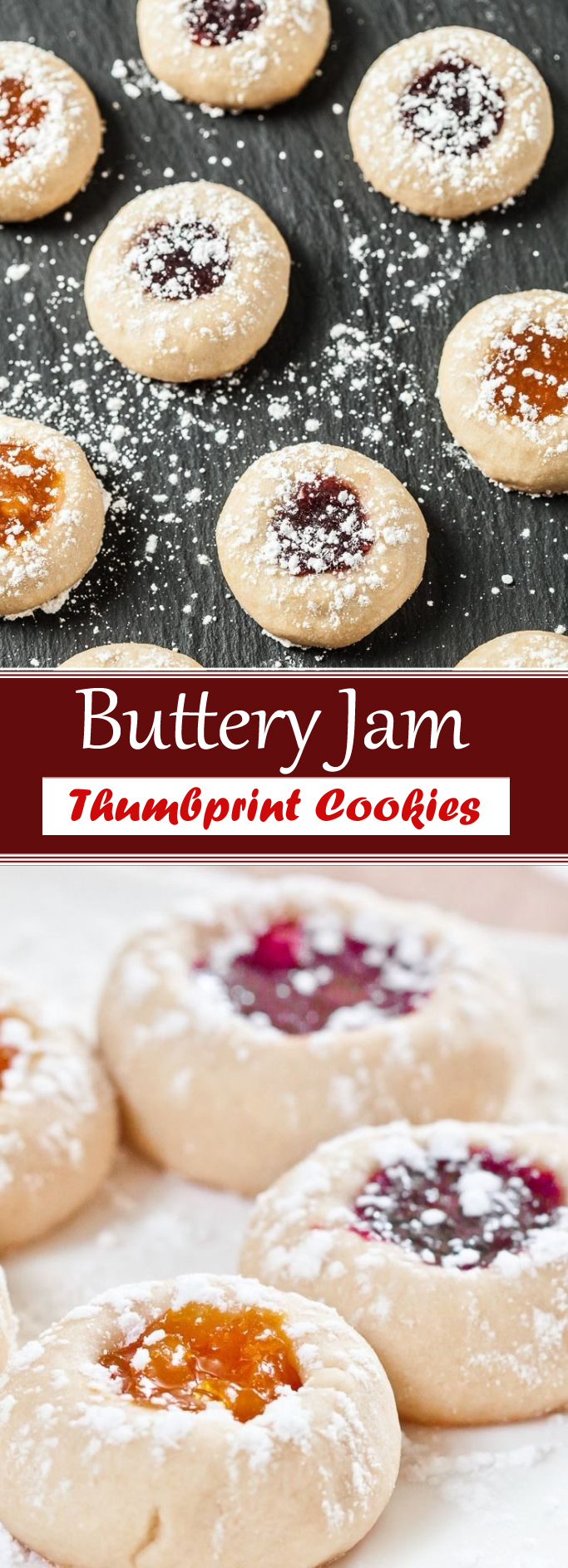 Buttery Jam Thumbprint Cookies