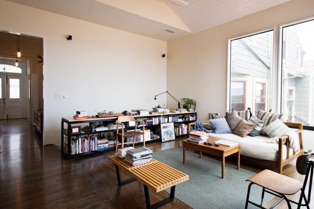 modern living room, living room inspiration, wooden table, wooden chairs