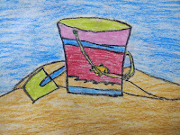 Harmony Arts Academy Drawing Classes Thursday 18-July-19 Neeraja Sameer Lad 8 yrs Bucket Object Drawing Oil Pastels, Paper SSDP - (03) - Third