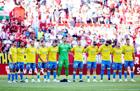 U. D. LAS PALMAS. Temporada 2023-24. Enzo Loiodice, Jonathan Viera, Julián Araújo, Munir, Álex Suárez, Álvaro Vallés, Kirian Rodríguez, MIka Mármol, Sory Kaba, Sandro, Sergi Cardona. SEVILLA F. C. 1 🆚 U. D. LAS PALMAS 0 Domingo 17/09/2023, 18:30 horas. Campeonato de Liga de 1ª División, jornada 5. Sevilla, estadio Ramón Sánchez Pizjuán: 40.578 espectadores. GOLES: ⚽0-1: 71’, Dodi Lukébakio