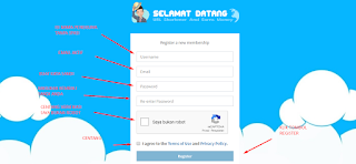 masuk ke laman signup safelinkblogger.com dan isi formulir secara lengkap