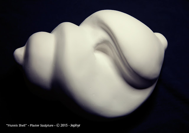 "Hunnis Shell" - Plaster Sculpture - Copyright 2015 - Jephyr