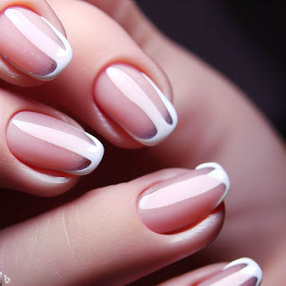 French tip manicure nail art designs