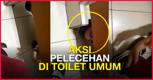 WAduuuh, TIba-Tiba Muncul Wajah Pria Dari Bawah Pintu Toilet, Mau Ngapain Ini Yaa !!