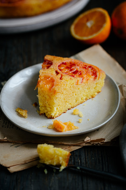 Gâteau renversé aux oranges sanguines