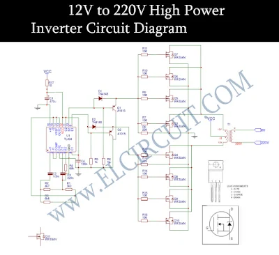 12V to 220V inverter DC to AC voltage inverter TL494 IRFZ44N