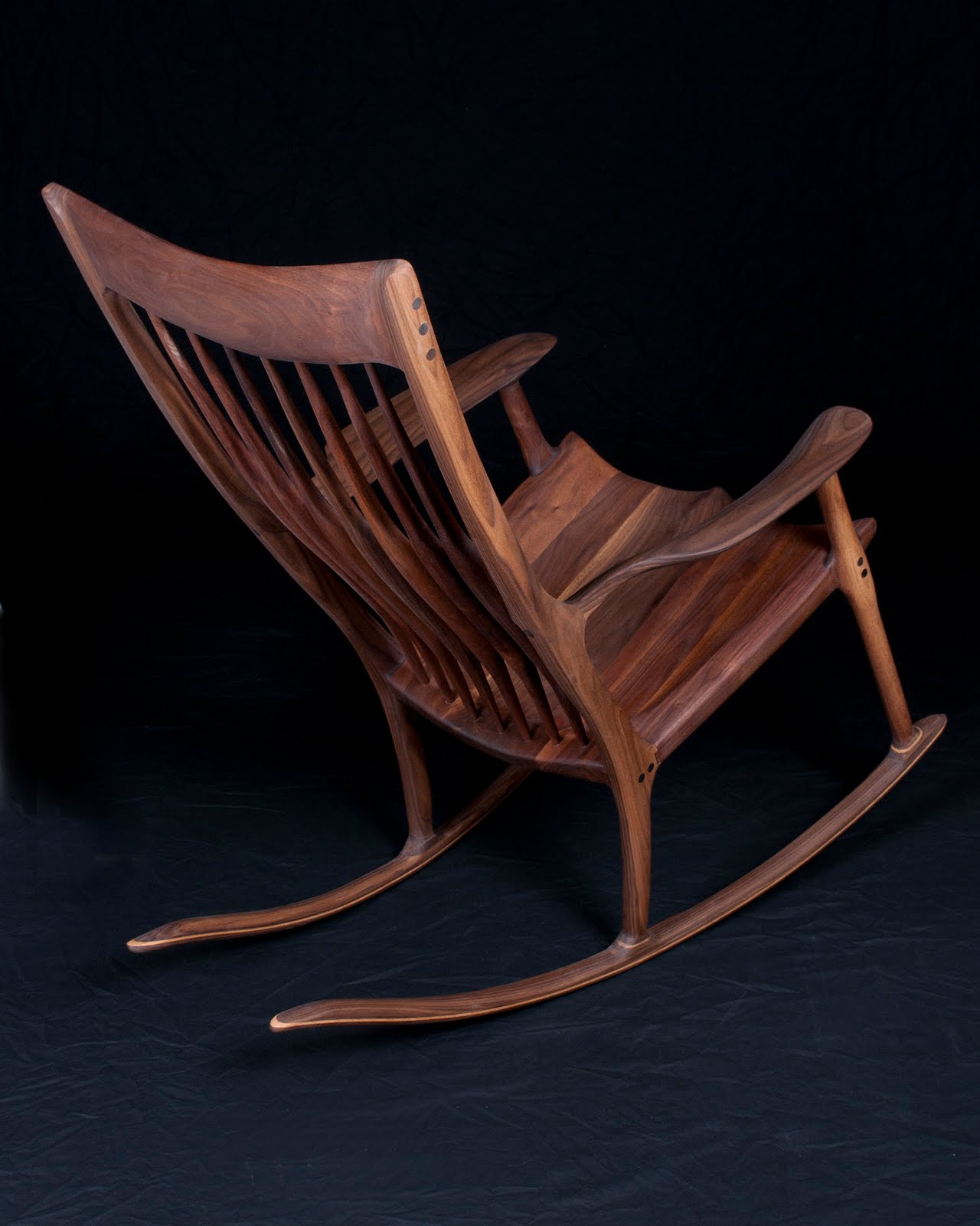Pat Beurskens Woodworking Portfolio: Sam Maloof Style Rocking Chair