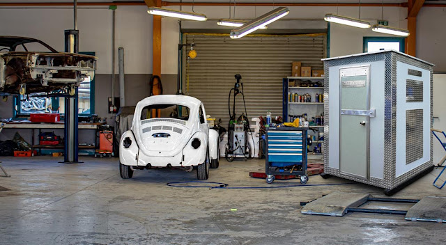 Storage Shed inside an Auto Repair Shop