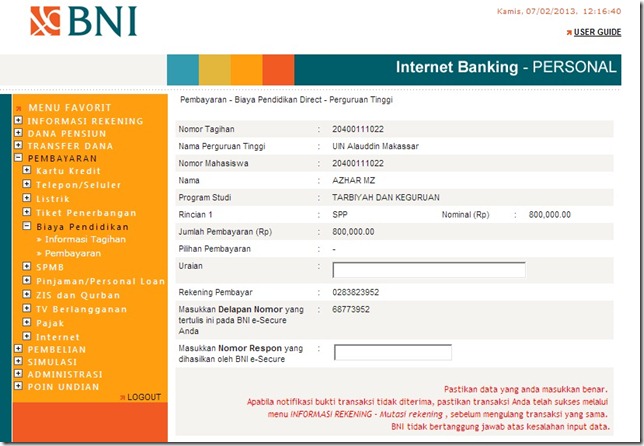SPP via ibank
