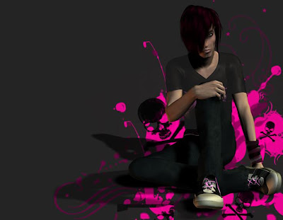 emo wallpapers. EMO Black Wallpaper