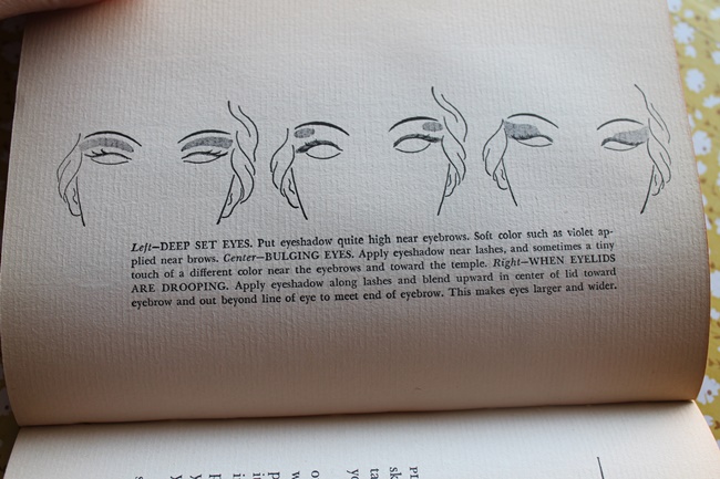 1930s vintage hair and makeup tips and eyeshadow instructions from Helena Rubenstein via VaVoomVintage.net