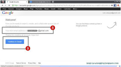 Hampir selesai, proses membuat alamat email Gmail baru.