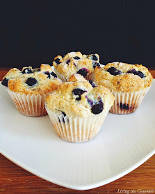 Featured Recipe | Easy Blueberry Muffins from Living the Gourmet #recipe #SecretRecipeClub #breakfast #muffins #blueberry