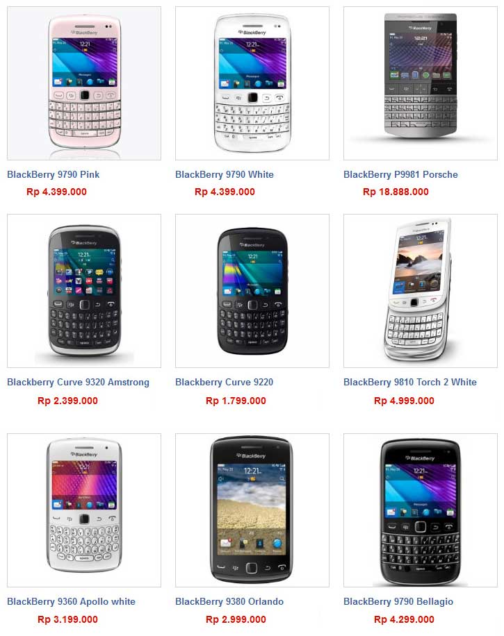 Harga Terbaru Blackberry 2013 | Rednod.Net