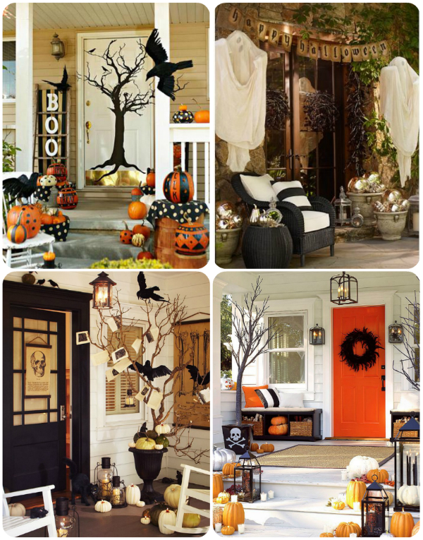 Traditional Scary  Creepy  Halloween  Porch  and Yard 