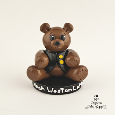 baby bear birthday cake topper 