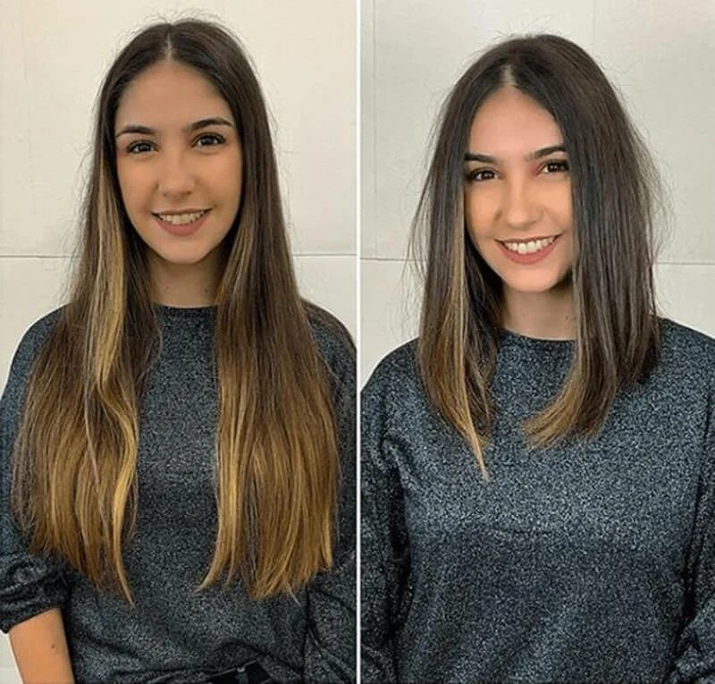 Antes e depois do corte long bob - elegância e versatilidade, Cortes de cabelo femininos