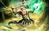 Image of powerful Greek God Zeus