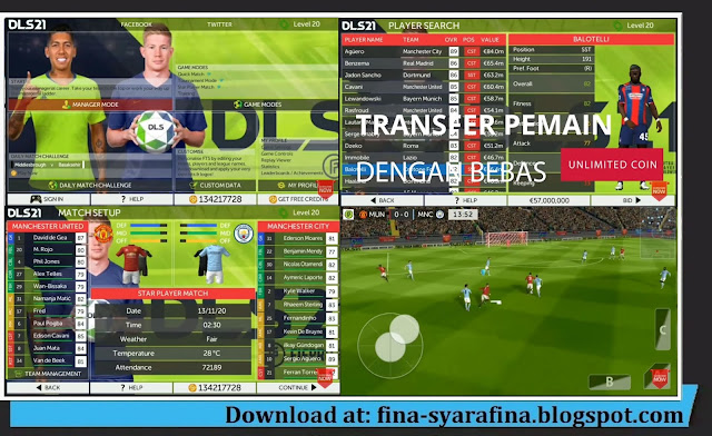 First Touch Soccer Mod DLS 21 Apk Unlimited Coin & Unlocked All Player