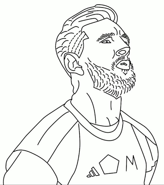 Top 5 Messi coloring pages