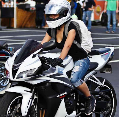 Girls on motorbikes