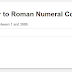 Number to Roman Numeral Converter