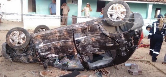 São Vicente do Seridó-PB: Carro capota na PB 177 e mata agricultor que passava de bicicleta