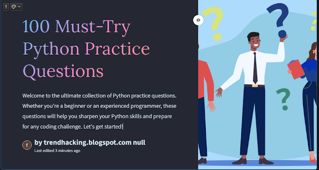 100 Must-Try Python Practice Questions to Sharpen Your Coding Skills ...